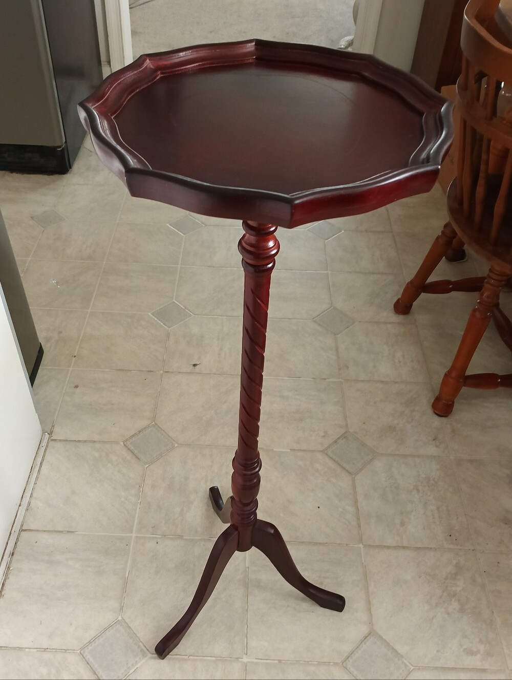 Vintage Cherry Wooden Plant Stand (35 1/2" H)